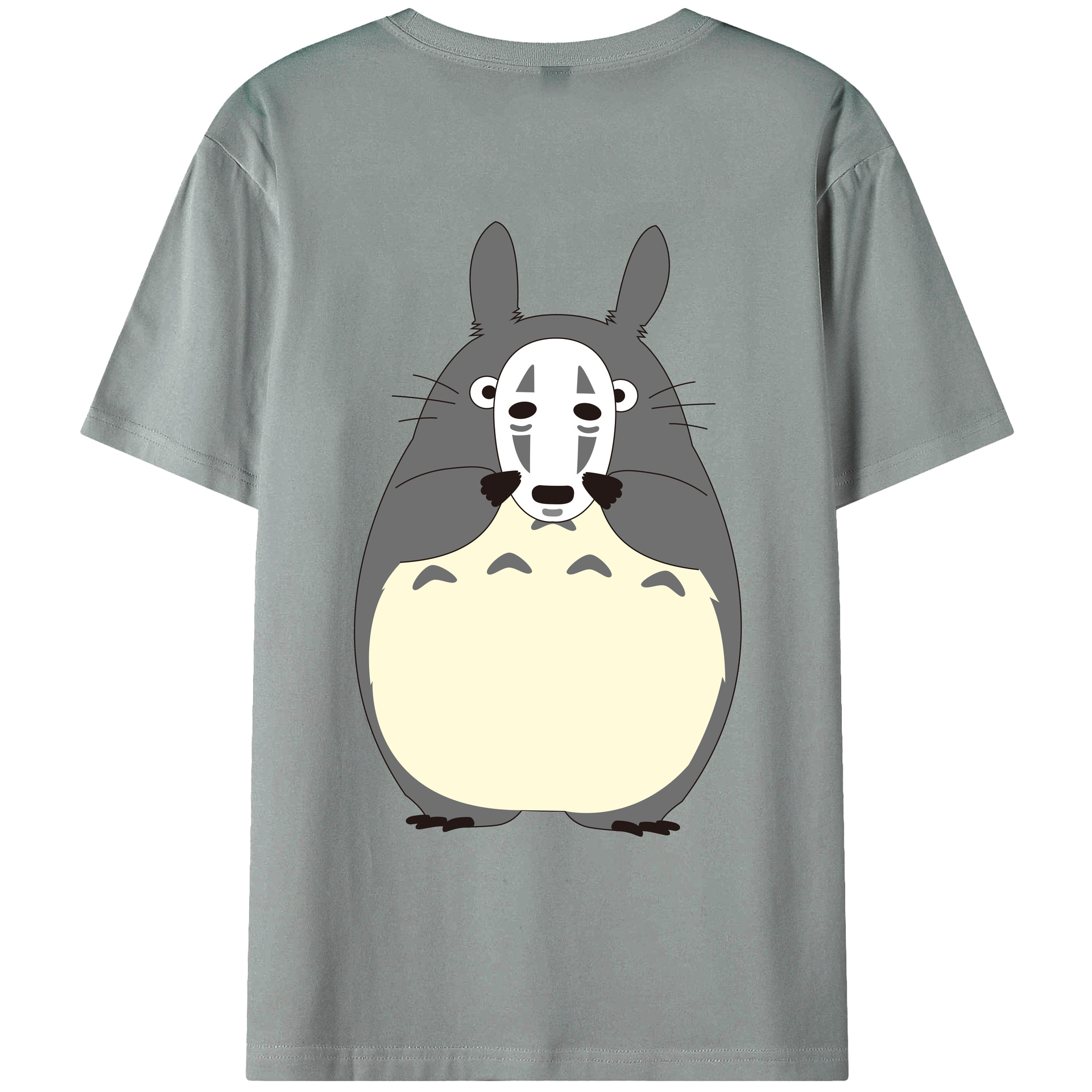 （画像用） となりのトトロ 草壁メイ 草壁サツキ My Neighbor Totoro Satsuki Kusakabe Mei Kusakabe 綿100％ メンズ半袖Tシャツ（バックプリント） 通気性